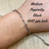 Permanent Jewelry Chain Options - Black