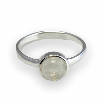 Silver Moonstone Ring