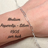 Permanent Jewelry Chain Options - Silver