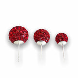 Red July Shimmer Studs