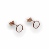 Circle Studs - Rose Gold