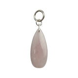 Rose Quartz Teardrop Charm