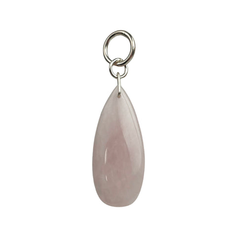 Rose Quartz Teardrop Charm