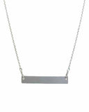 Bar Necklace - Silver - Engravable