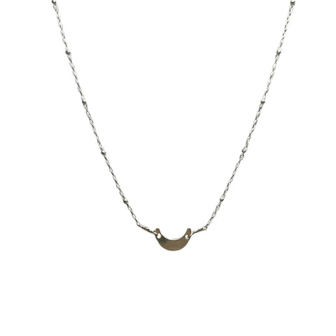 Moon Choker Necklace Silver