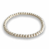 5mm Corrugated Bracelet Silver