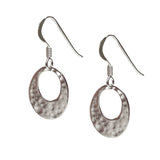 Tamped Silver Earrings