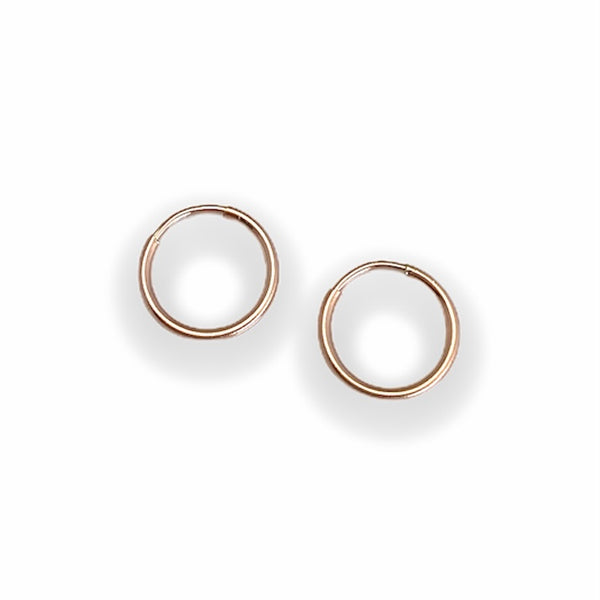 Tiny Hoops Rose Gold