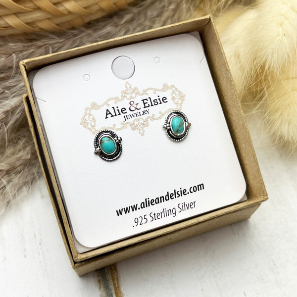 Turquoise Studs Silver