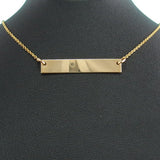 Bar Necklace - Gold - Engravable