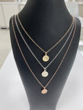 Round Tag Necklace - Rose Gold - Engravable