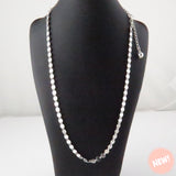 Sequin Choker Necklace - Silver